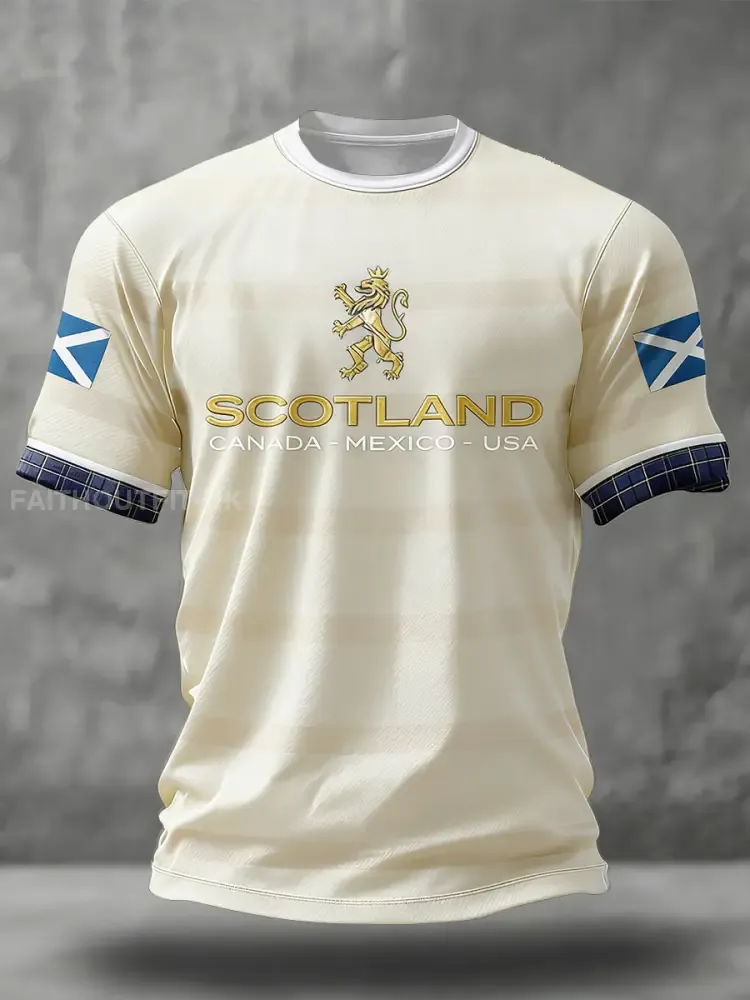 Men’s Scotland Football Lover Printed T-shirt