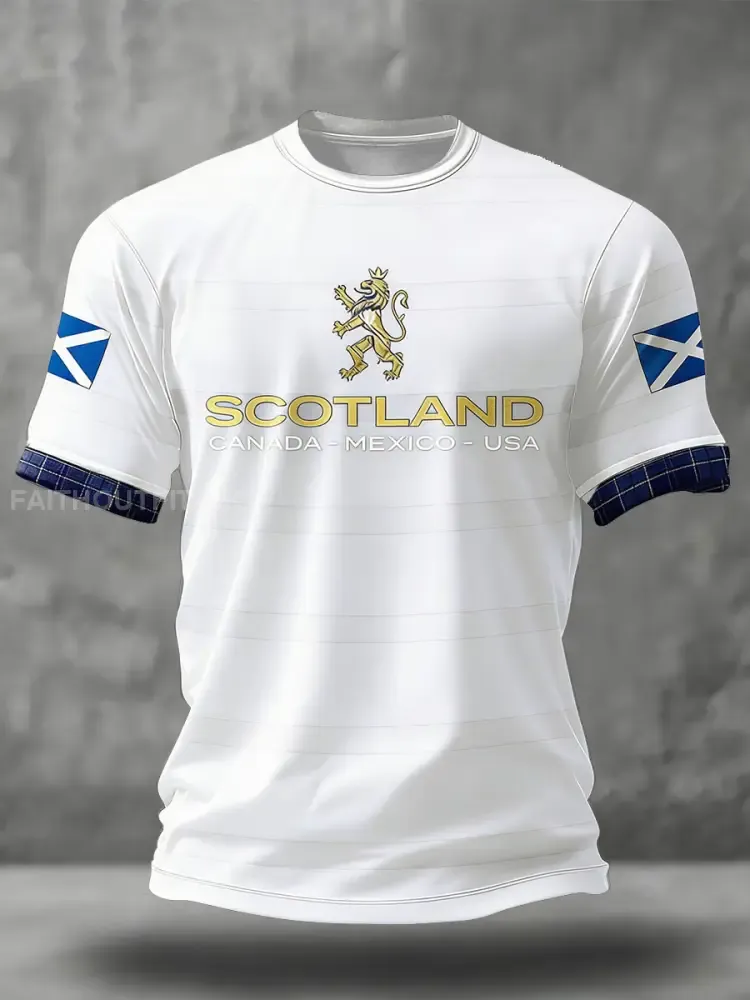 Men’s Scotland Football Lover Printed T-shirt
