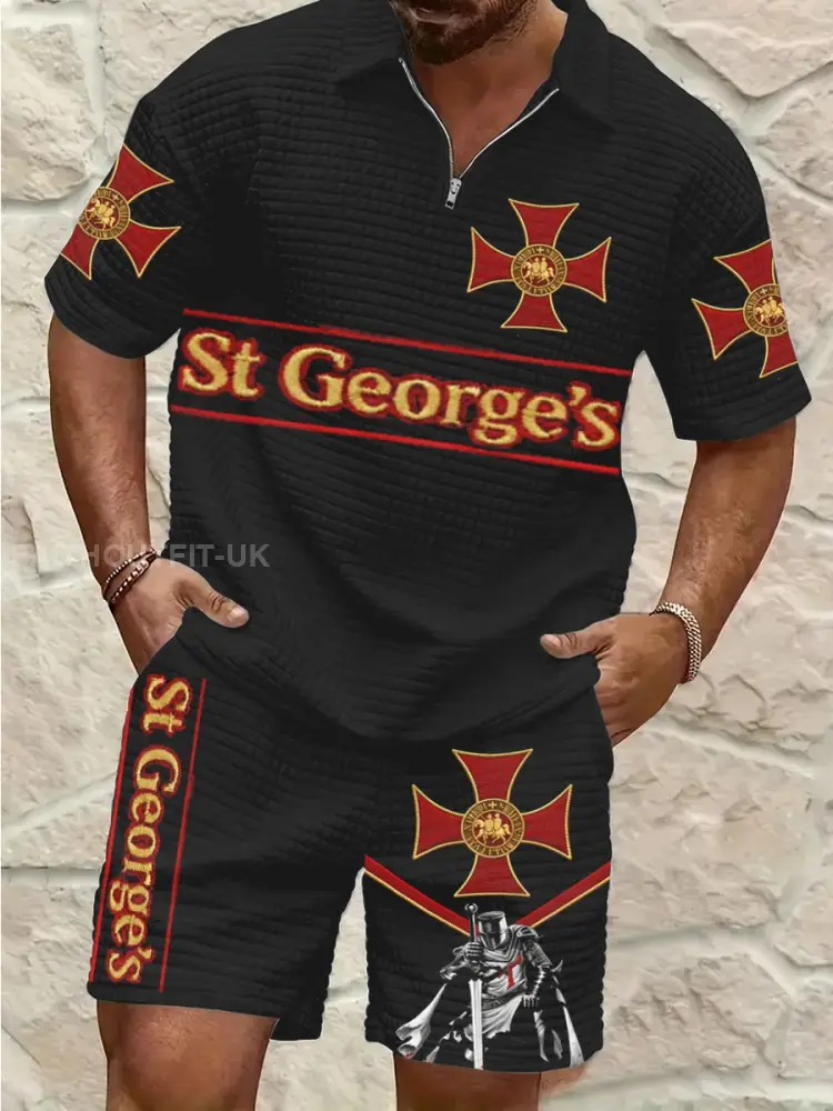 Men’s St George’s Day plaid suit