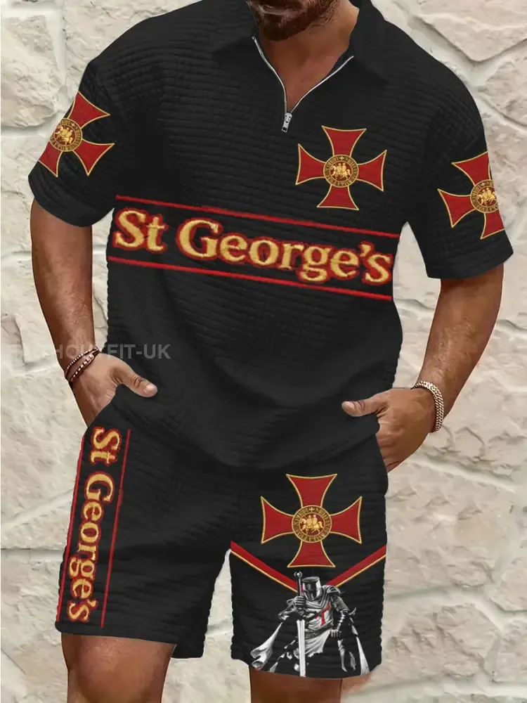 Men’s St George’s Day plaid suit