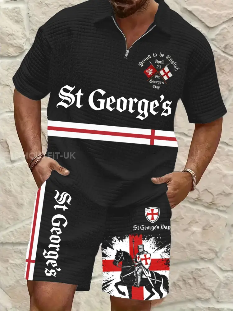 Men’s St George’s Day plaid suit