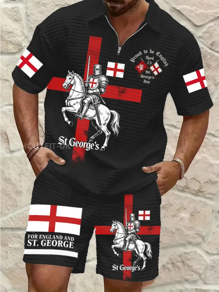 Men’s St George’s Day plaid suit