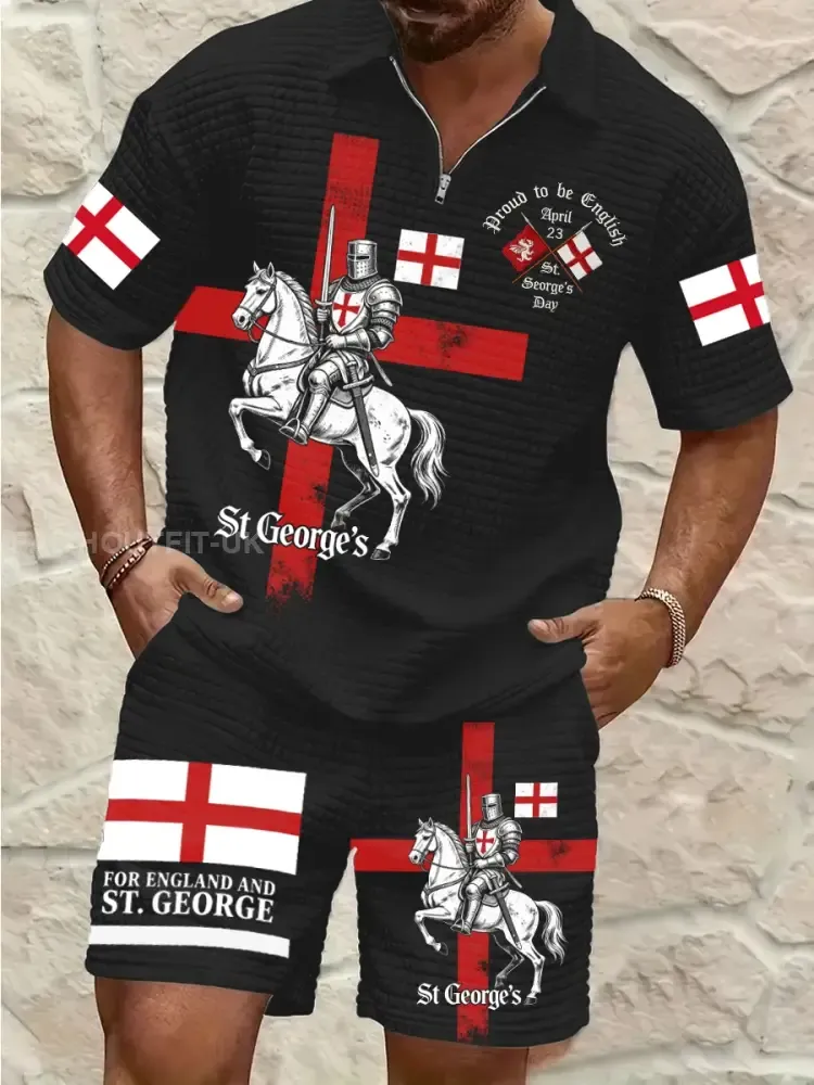 Men’s St George’s Day plaid suit