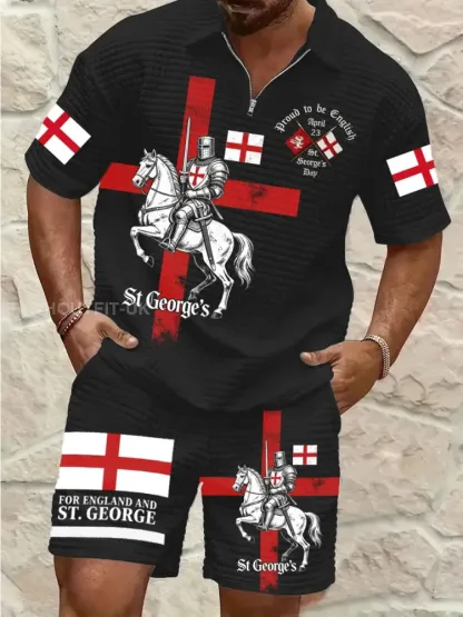 Men’s St George’s Day plaid suit