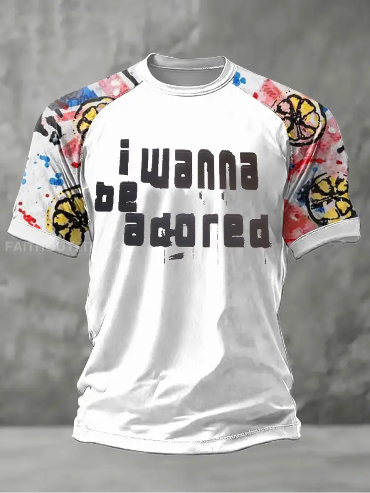 Men’s Lemon Roses Music Lover Printed short sleeve t-shirt