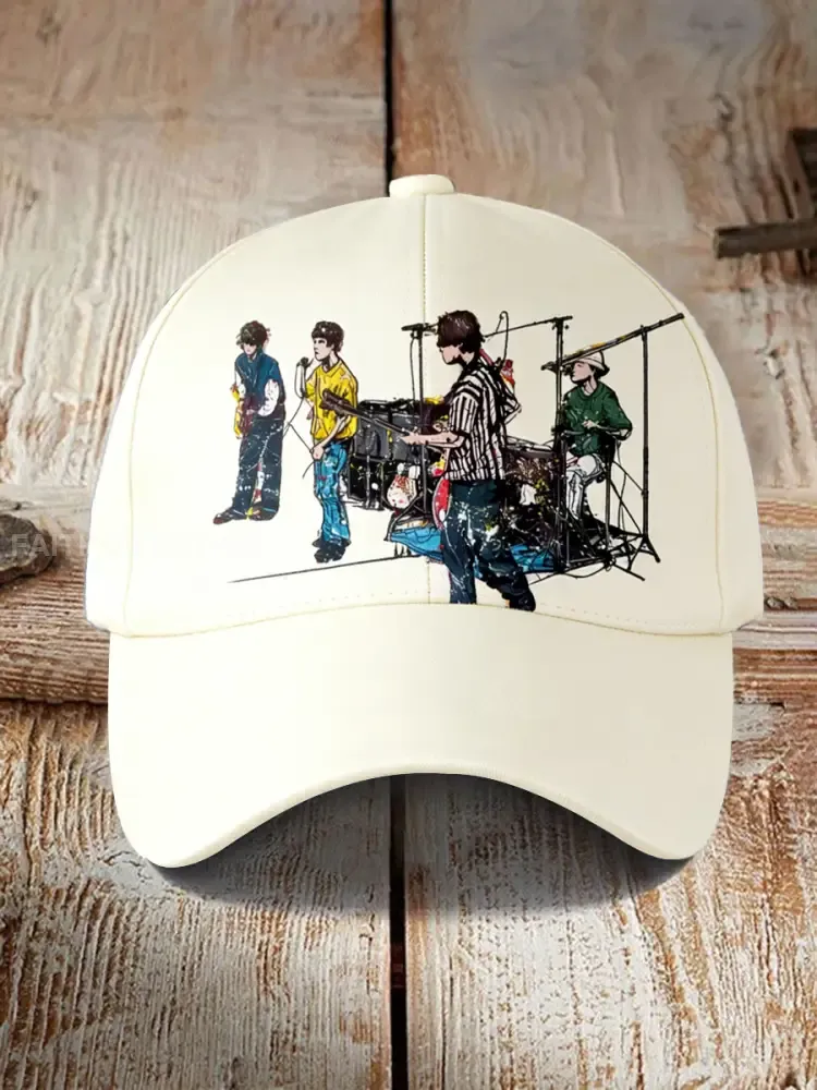 Unisex Lemon Roses Music Lover Printed Hat - As picture · ONE