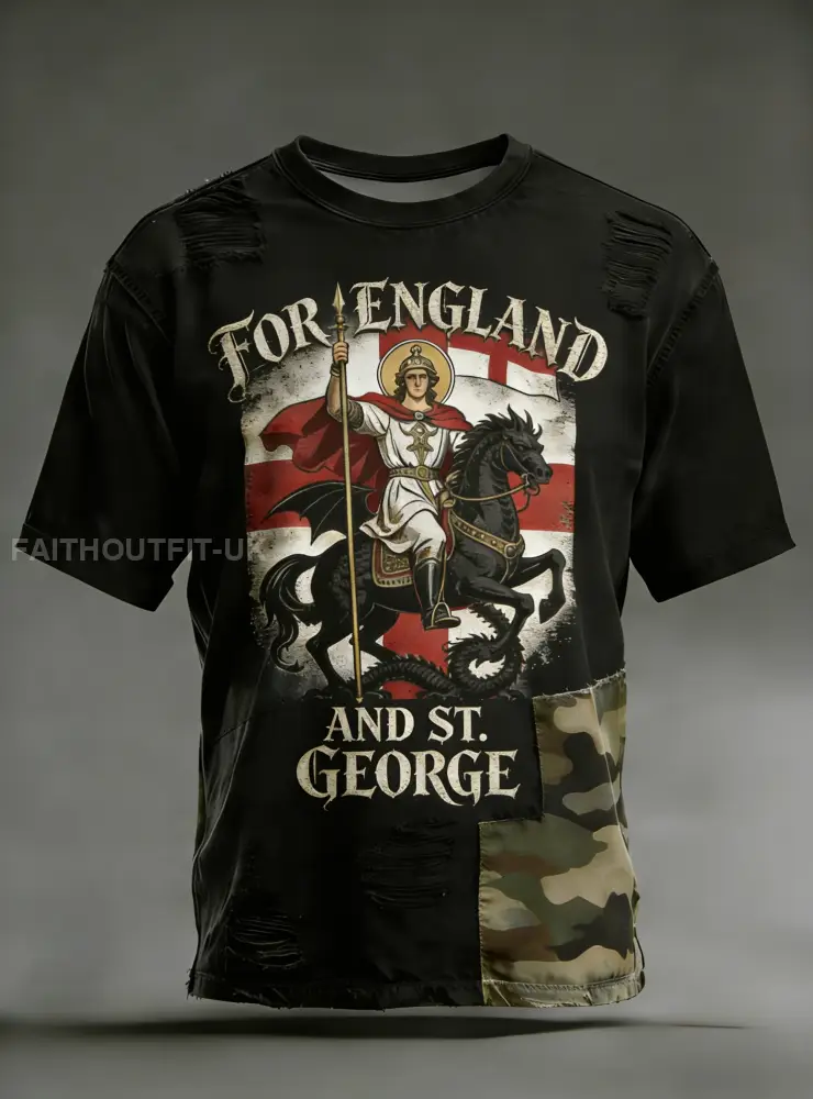 Men’s Retro St George’s Day Casual Short-Sleeve T-Shirt