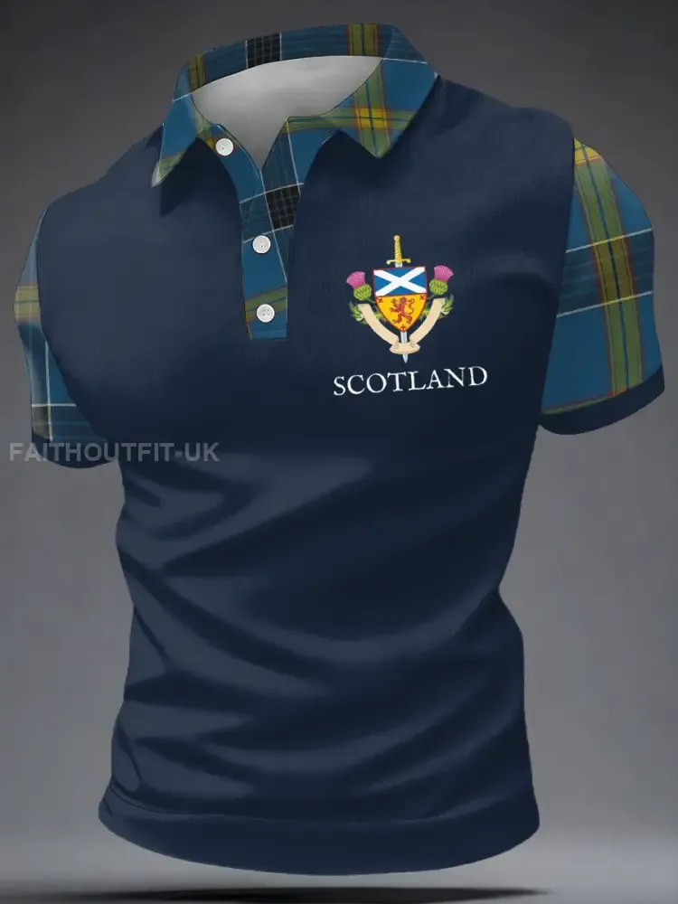 Men’s UK Football Lover Scotland Printed polo shirt