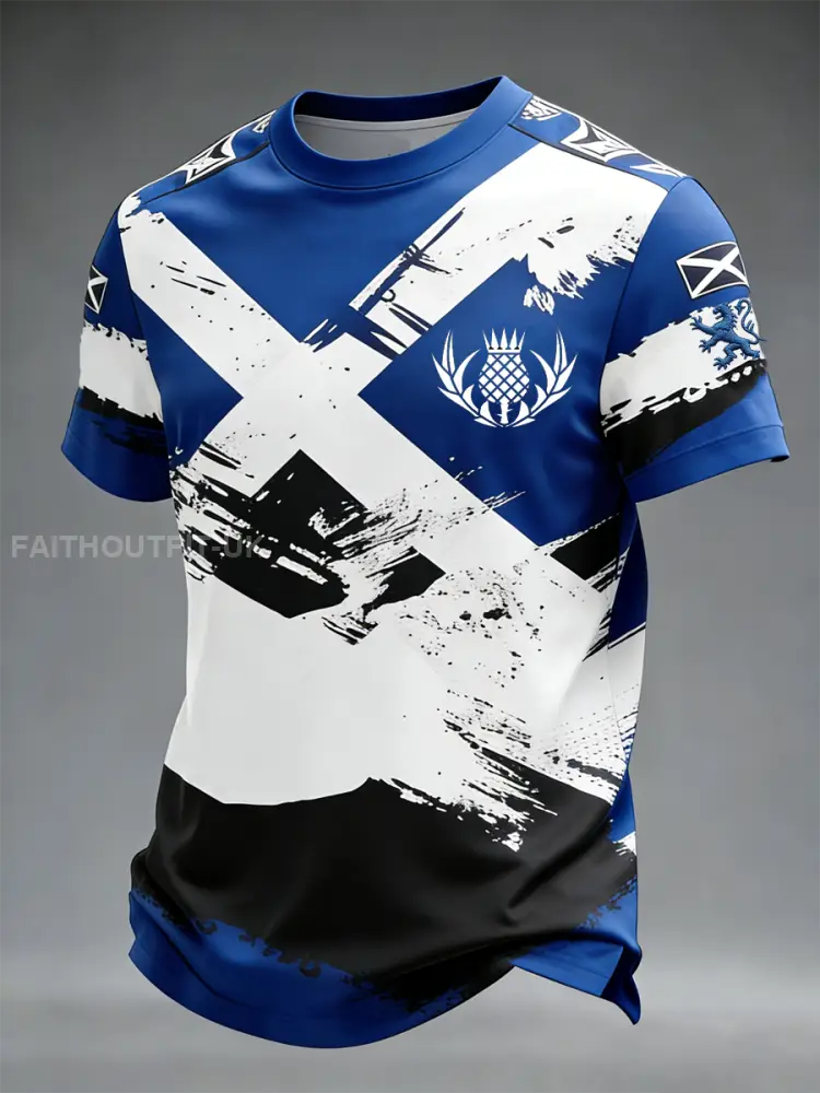 Men’s UK Football Lover Scotland Printed short sleeves t-shirt