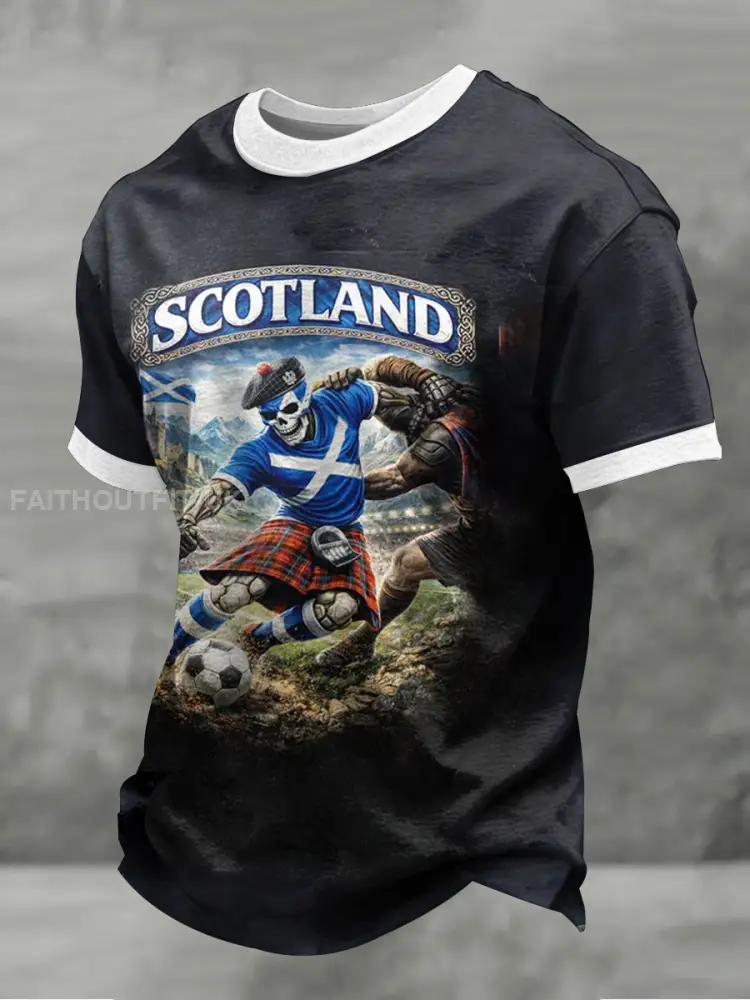 Men’s UK Football Lover Scotland Printed short sleeves t-shirt