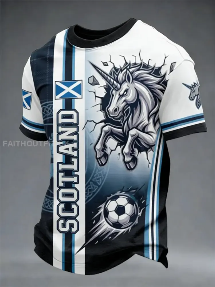 Men’s UK Football Lover Scotland Printed short sleeves t-shirt