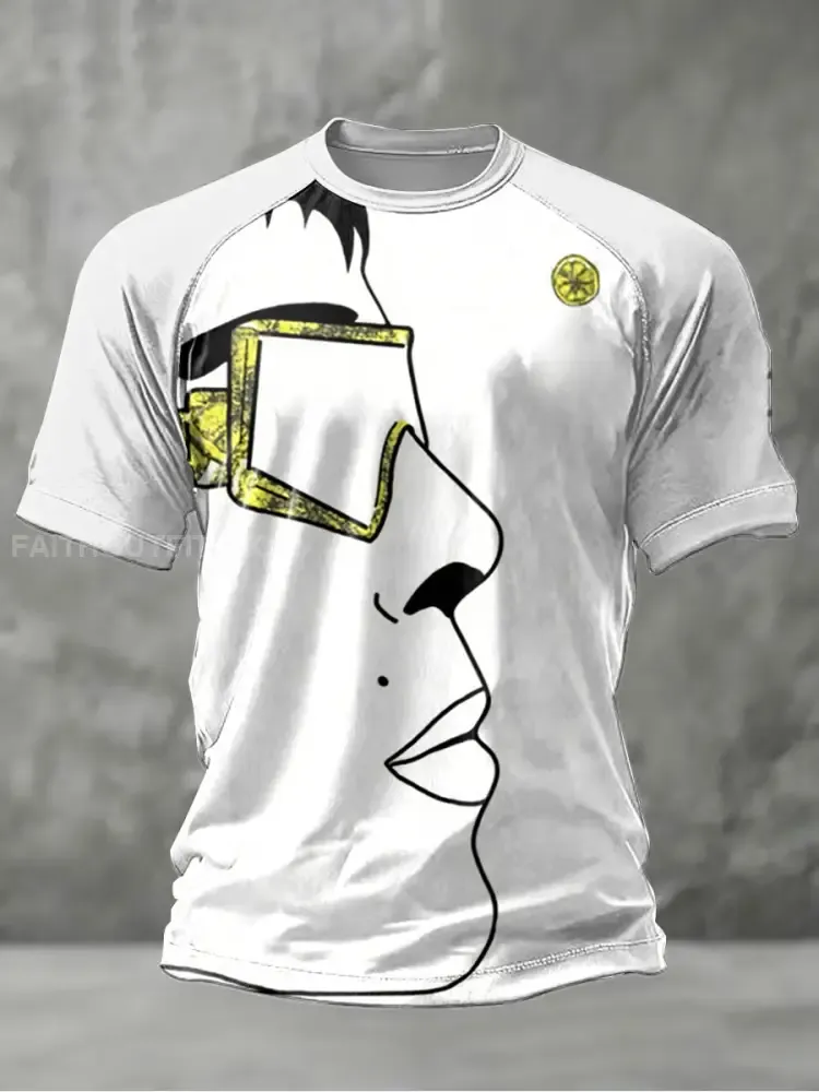 Men’s Lemon Roses Music Lover Printed short sleeve t-shirt