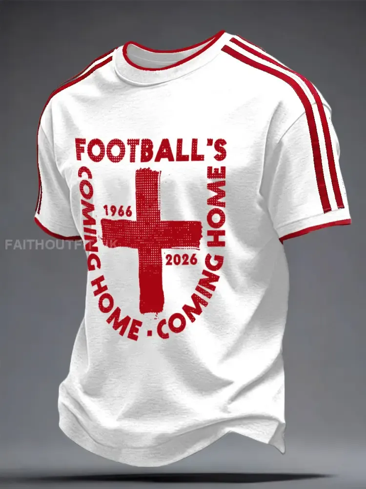 Men’s England Football Lover Lions Printed T-shirt