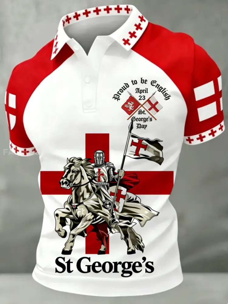 Men’s St George’s Day polo shirt