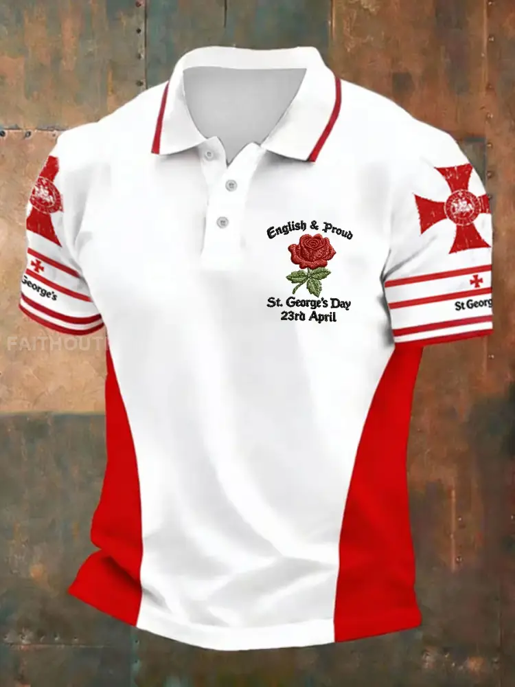 Men’s St George’s Day polo shirt