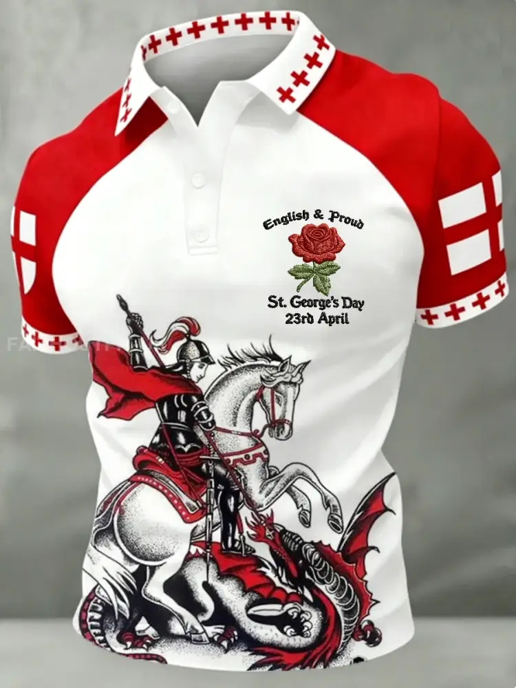 Men’s St George’s Day polo shirt