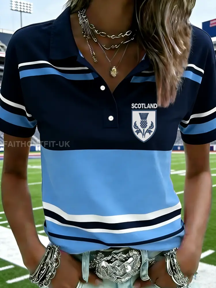 Women’s Scottish Rugby lovers polo T-shirt
