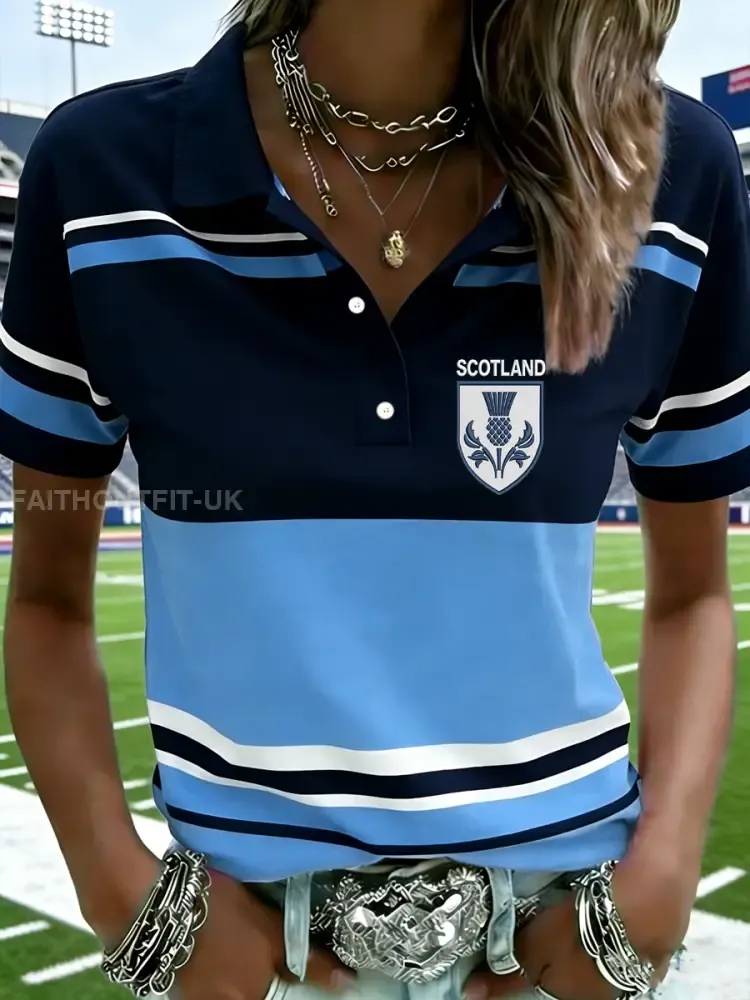Women’s Scottish Rugby lovers polo T-shirt