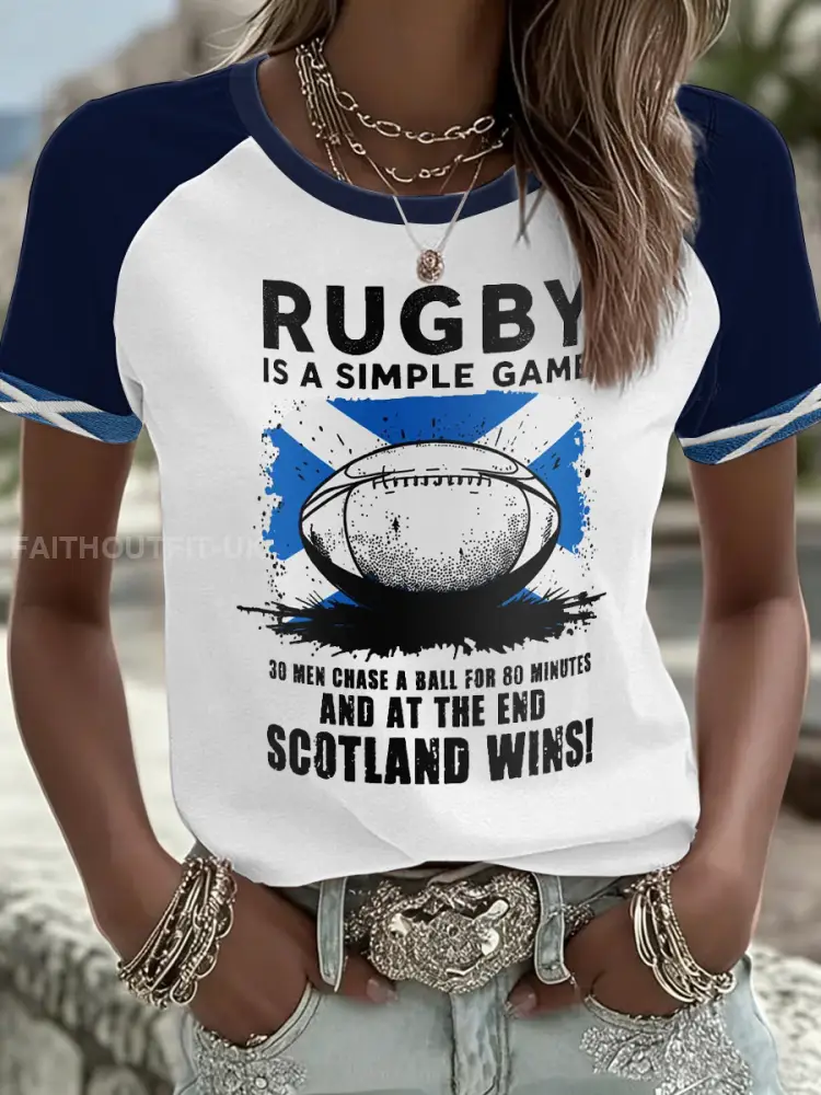 Women’s Scottish Rugby lovers round neck short sleeve T-shirt