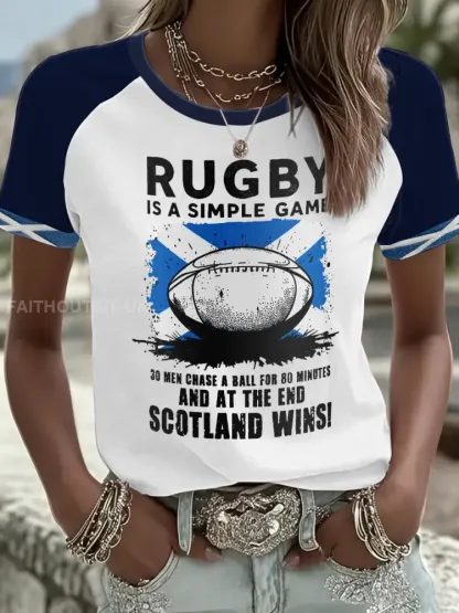 Women’s Scottish Rugby lovers round neck short sleeve T-shirt