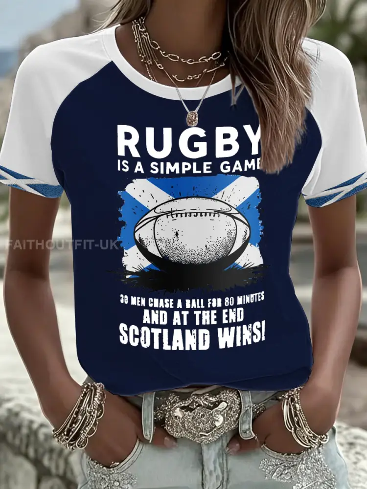 Women’s Scottish Rugby lovers round neck short sleeve T-shirt