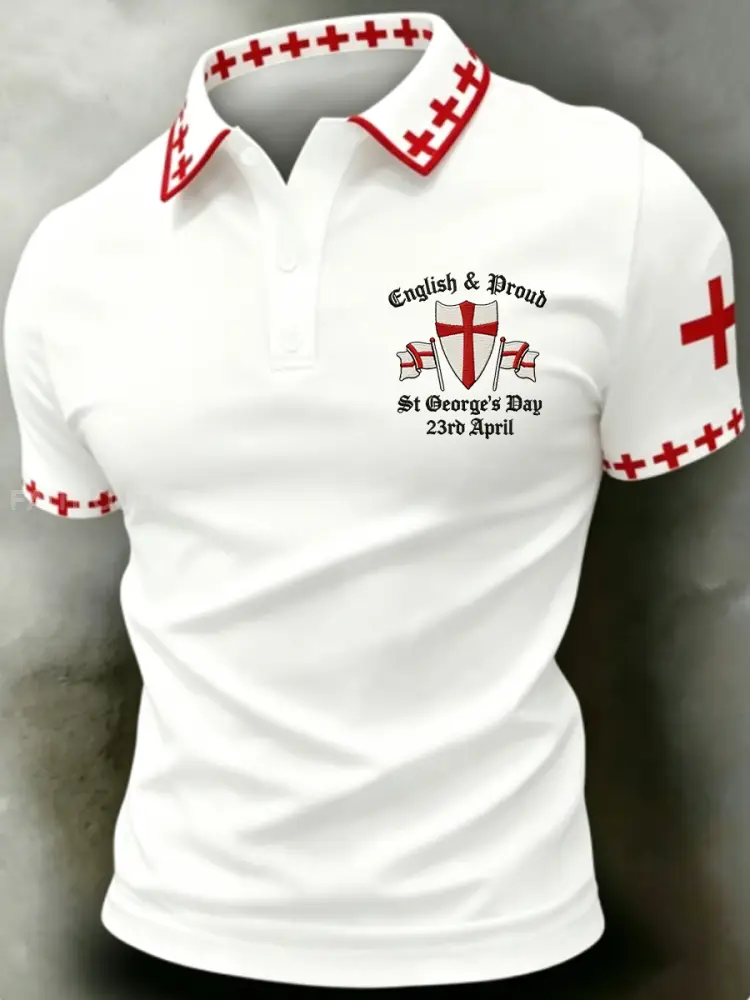 Men’s St George’s Day polo shirt