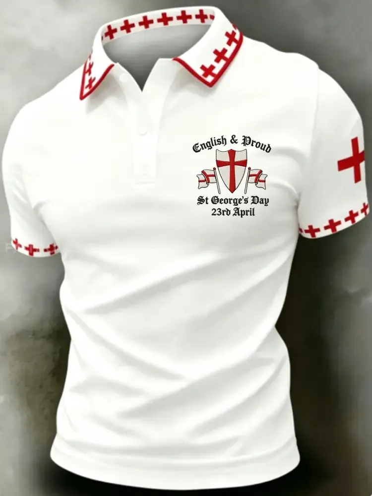 Men’s St George’s Day polo shirt