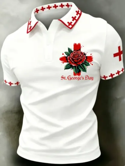 Men’s St George’s Day polo shirt