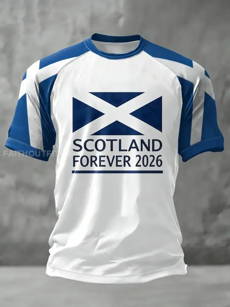 Unisex UK Scotland Football Lover 2026 Printed T-shirt