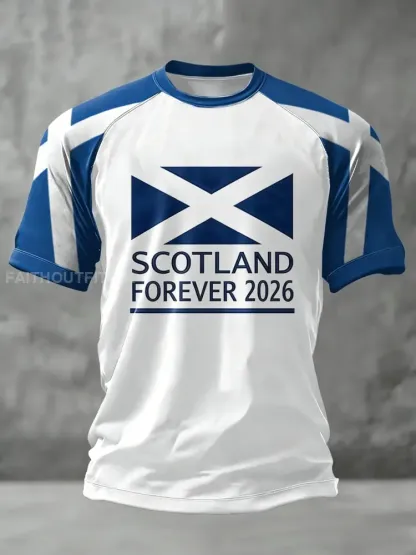 Unisex UK Scotland Football Lover 2026 Printed T-shirt