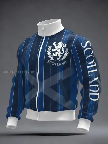 Unisex UK Scotland Football Lover 2026 Printed Casual Sporty Stand Collar Jacket