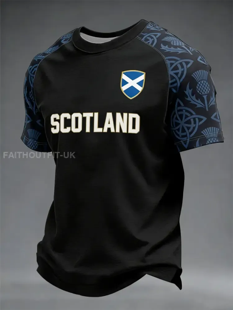 Men’s UK Football Lover Scotland Printed short sleeve t-shirt
