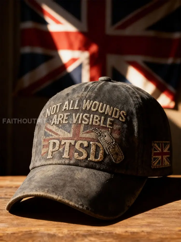 Unisex Retro UK PTSD Awareness Printed Hat - As picture · ONE