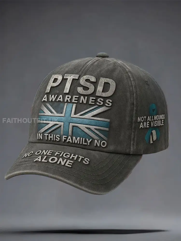 Unisex Retro UK PTSD Awareness Printed Hat - As picture · ONE