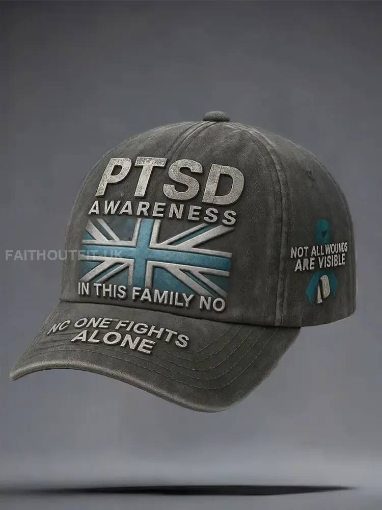 Unisex Retro UK PTSD Awareness Printed Hat - As picture · ONE