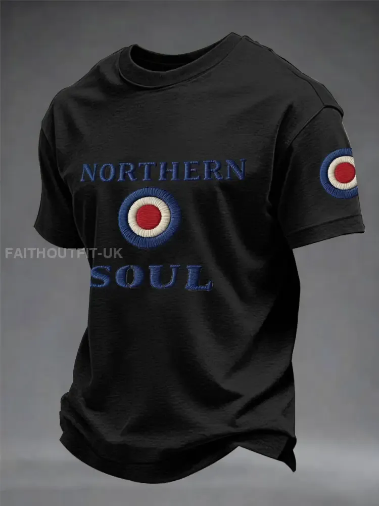 Men’s UK Music Northern Soul Lover imitation cotton short-sleeved T-shirt
