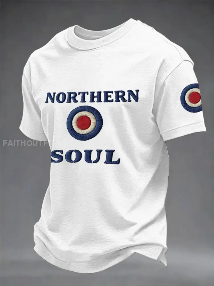 Men’s UK Music Northern Soul Lover imitation cotton short-sleeved T-shirt