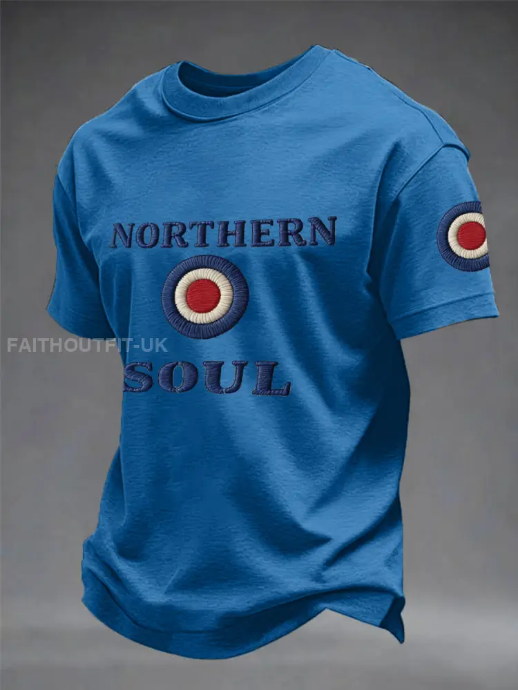 Men’s UK Music Northern Soul Lover imitation cotton short-sleeved T-shirt