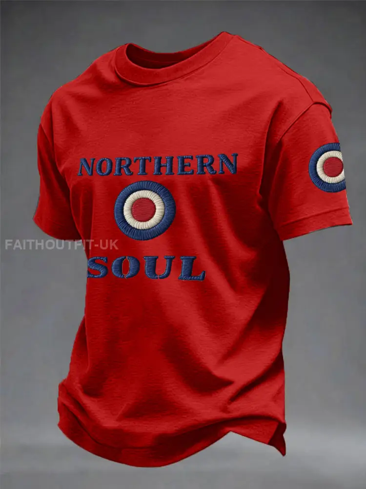 Men’s UK Music Northern Soul Lover imitation cotton short-sleeved T-shirt