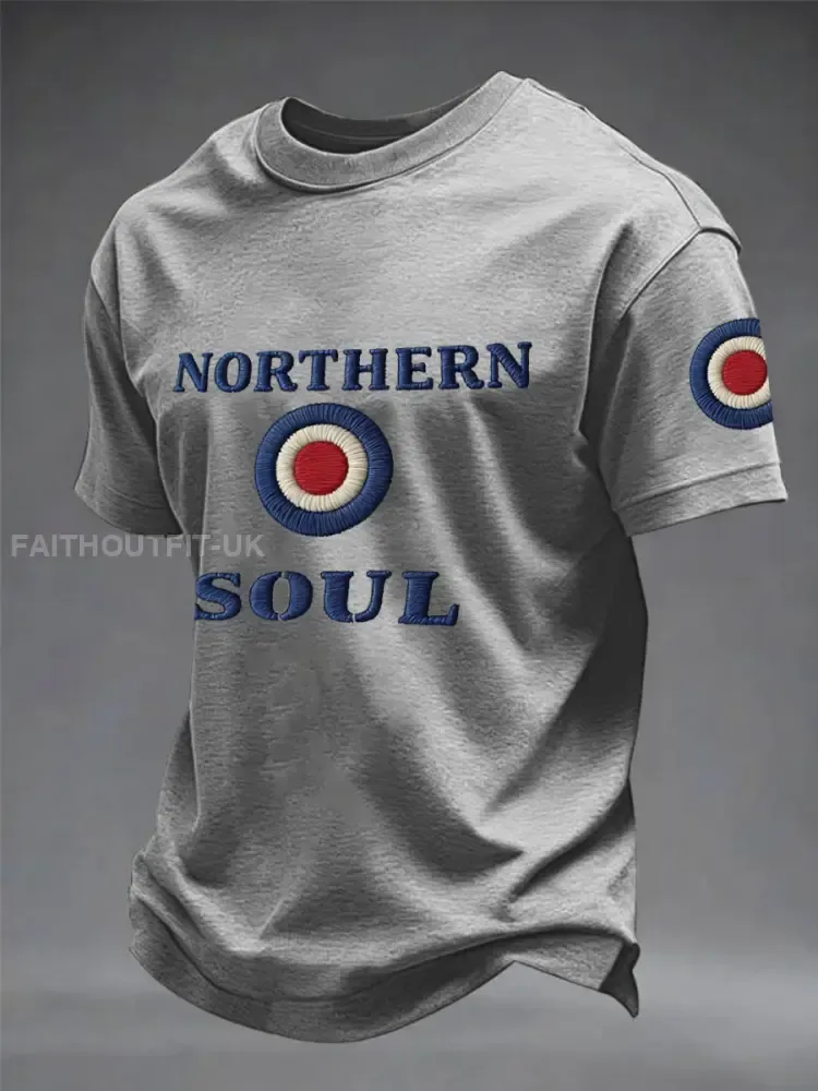 Men’s UK Music Northern Soul Lover imitation cotton short-sleeved T-shirt