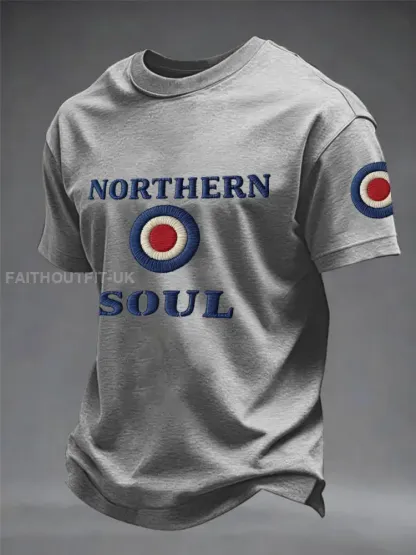 Men’s UK Music Northern Soul Lover imitation cotton short-sleeved T-shirt