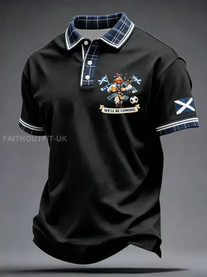 Men’s Scotland Football Lover Printed Casual Tops