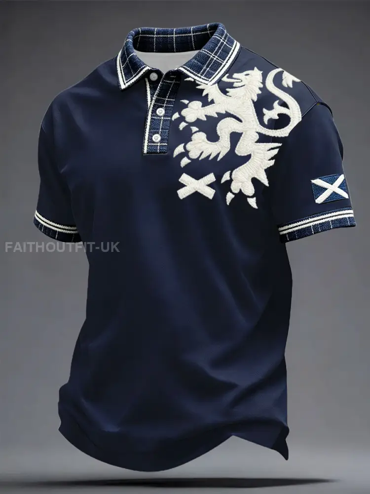 Men’s Scotland Football Lover Printed Casual Tops