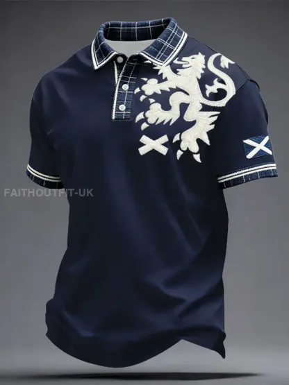 Men’s Scotland Football Lover Printed Casual Tops