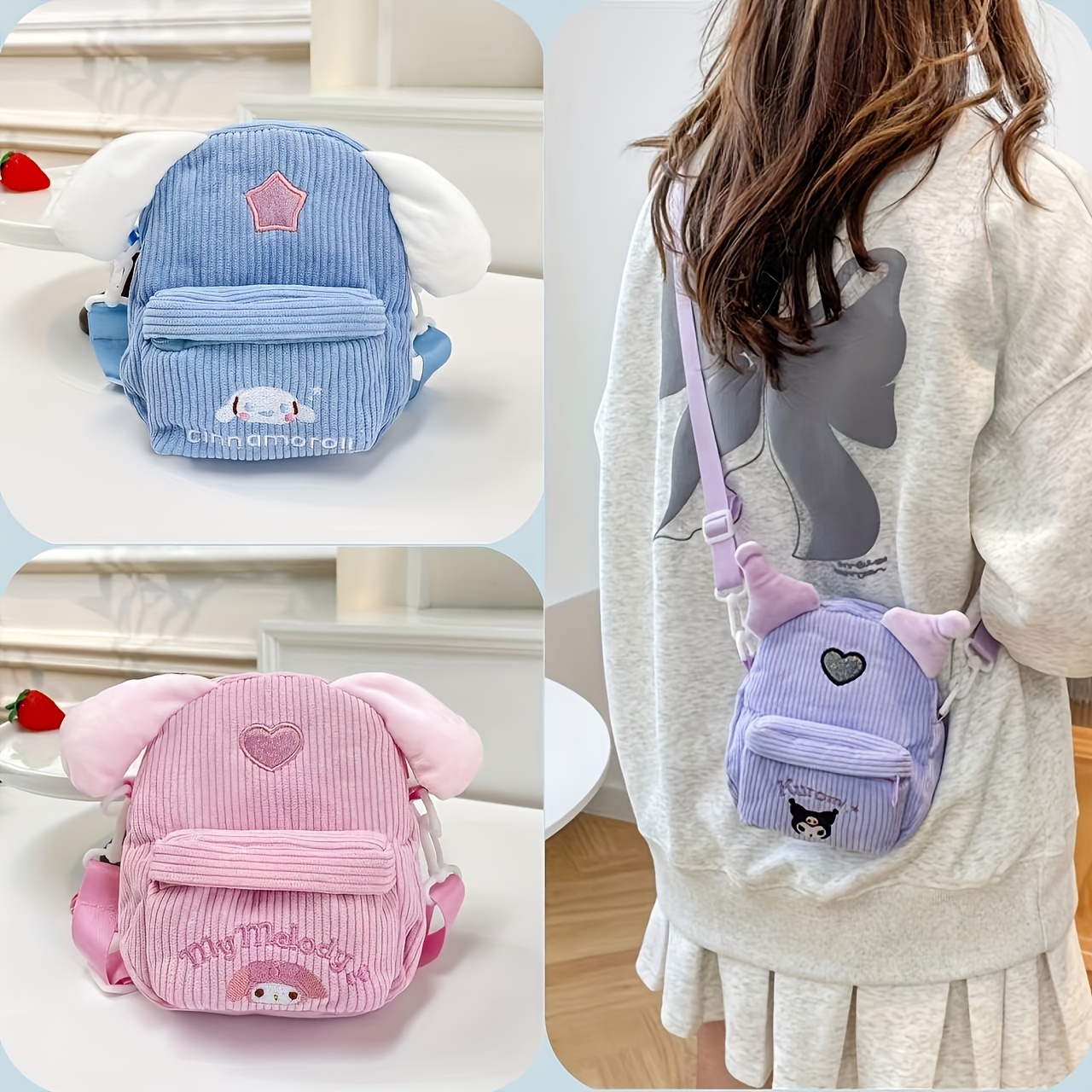 Zaloraros x My Melody Corduroy Crossbody Bag