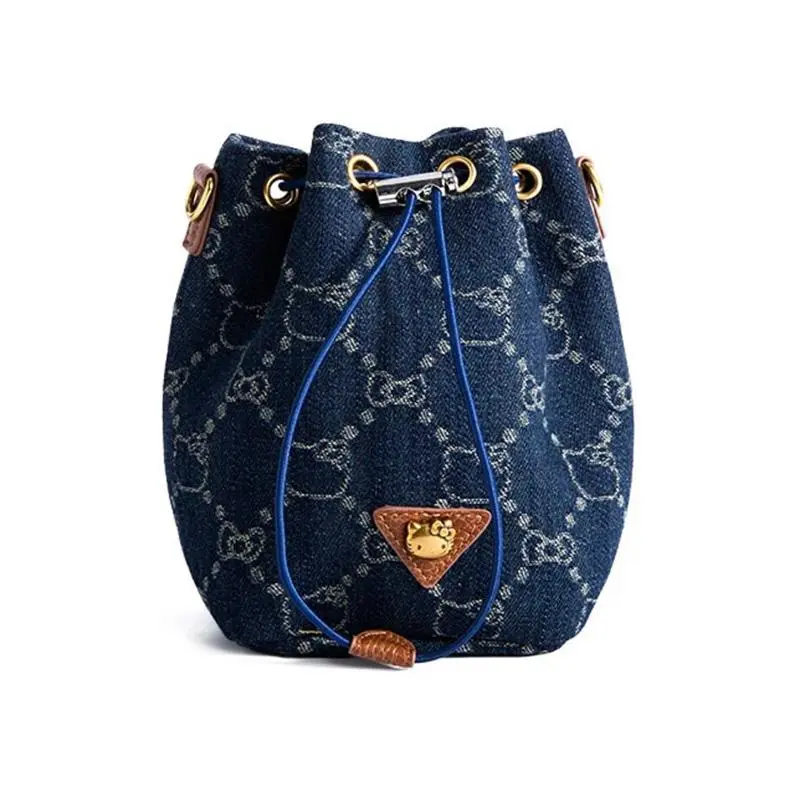 Hello Kitty Denim Drawstring Bucket Bag