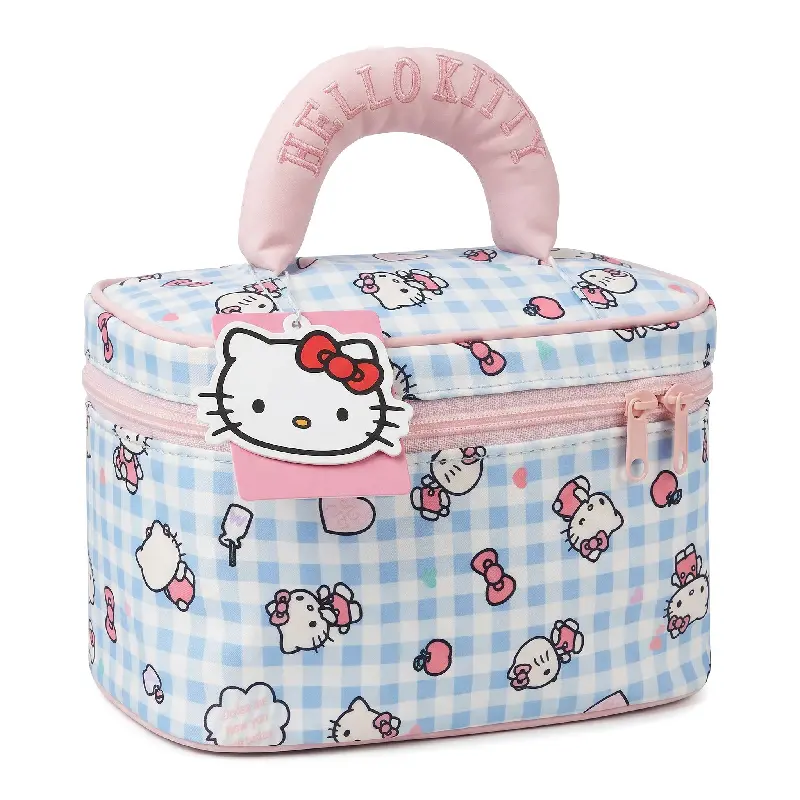 Hello Kitty Checkered Handheld Makeup Bag (Neighbor Sister Series)