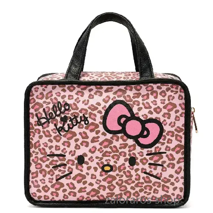 Hello Kitty Leopard Print Portable Makeup Bag (Wild Sweet Girl Series)