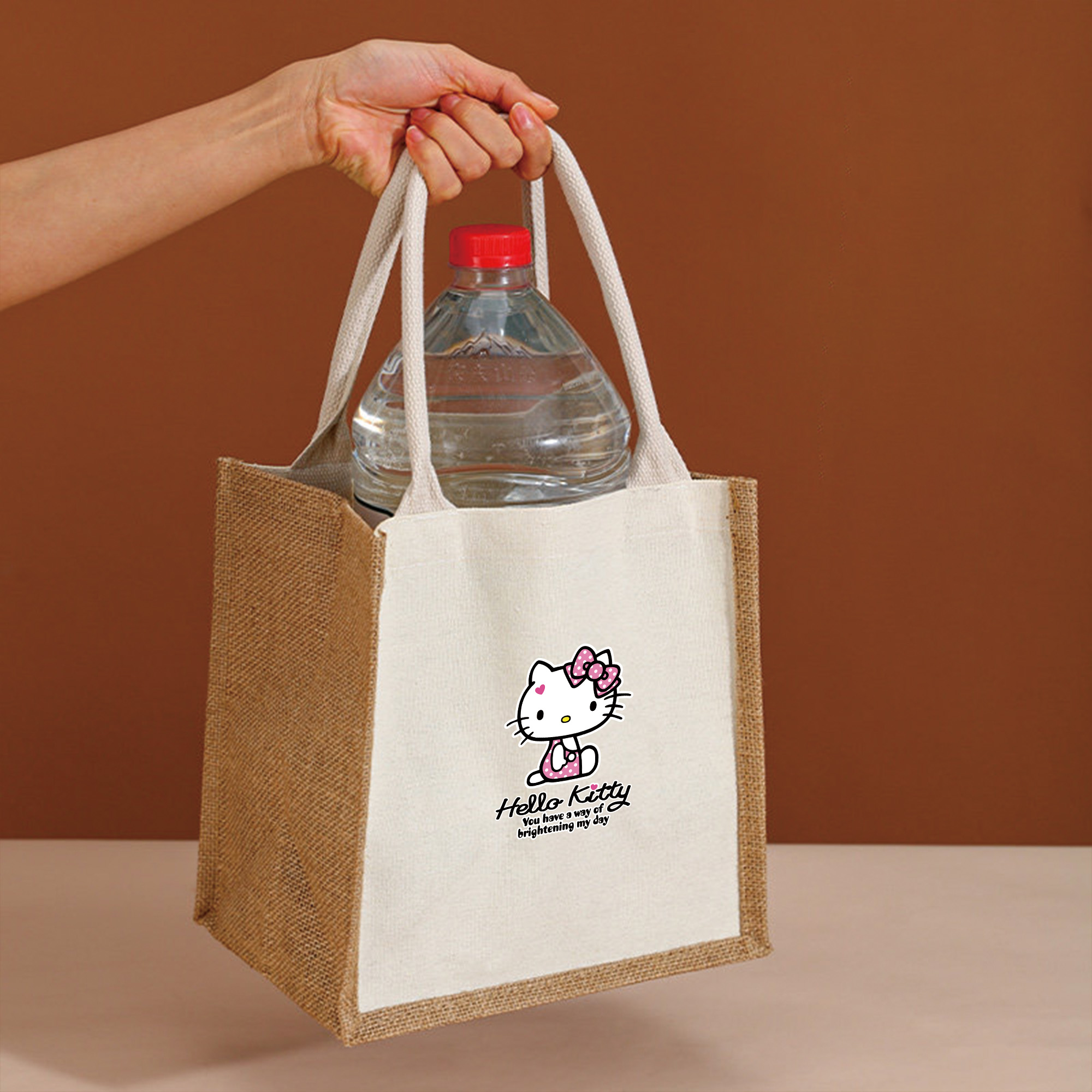 (Brand Authorized)Hello Kitty Linen Tote Bag