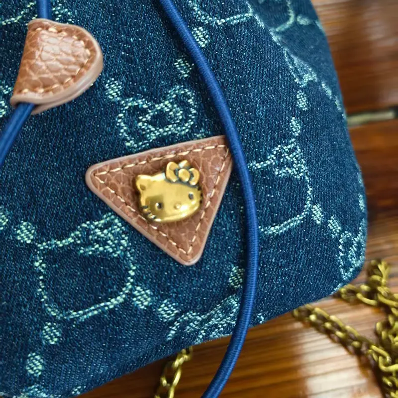 Hello Kitty Denim Drawstring Bucket Bag